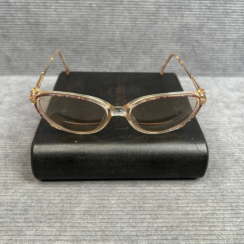 Britalia Lena Clear Tortoise Gold Cat Eye Y2k Eyeglasses Frames Women 135mm